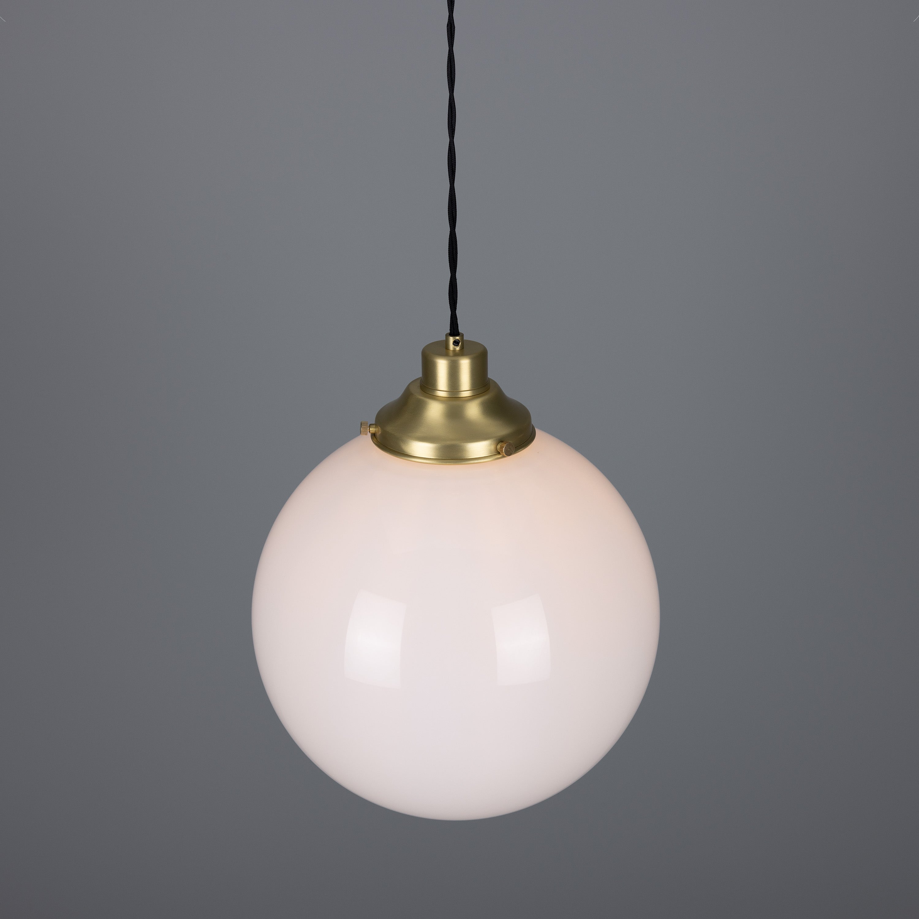 Opal Glass Globe Pendant Light, 20–30cm, 6 Finishes