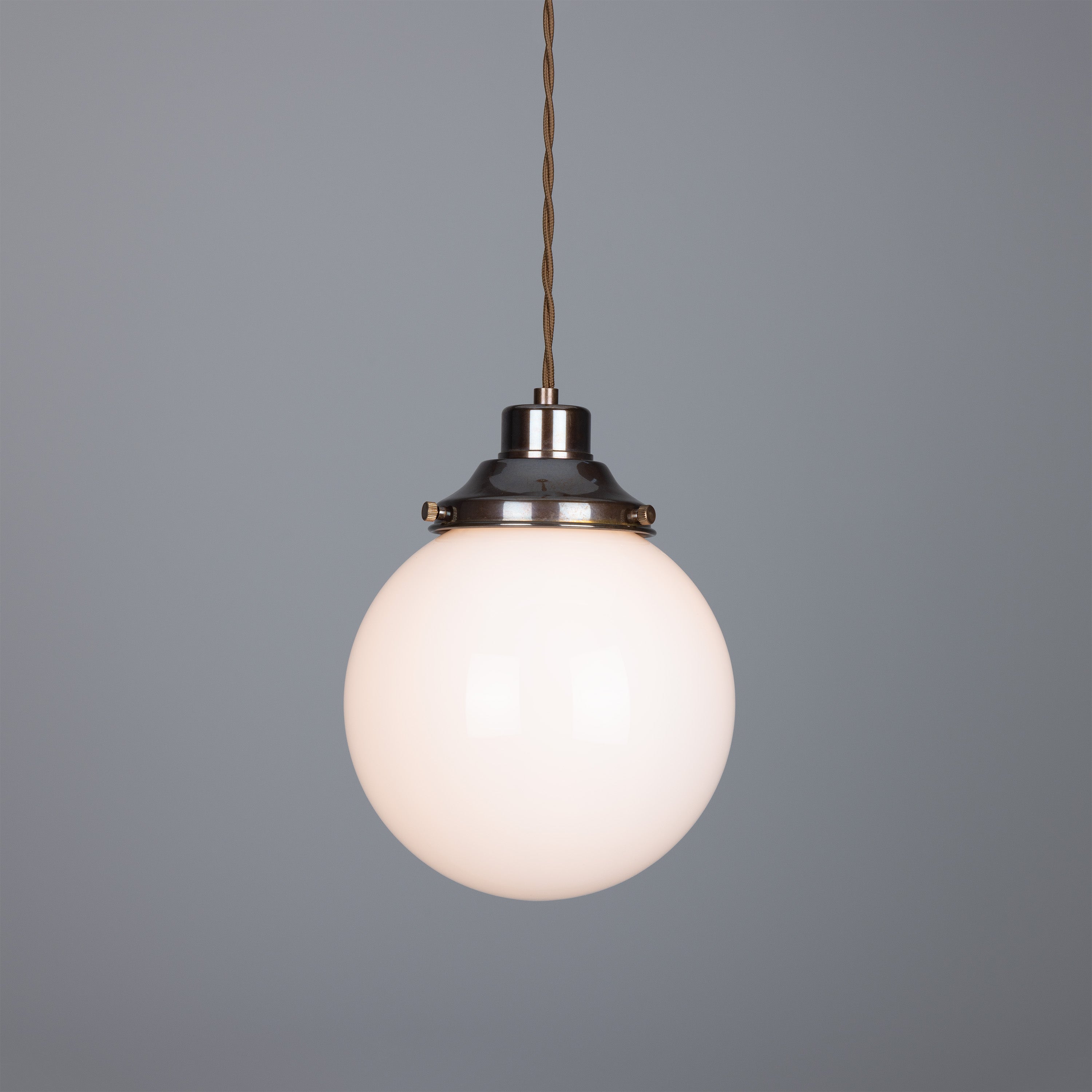 Opal Glass Globe Pendant Light, 20–30cm, 6 Finishes
