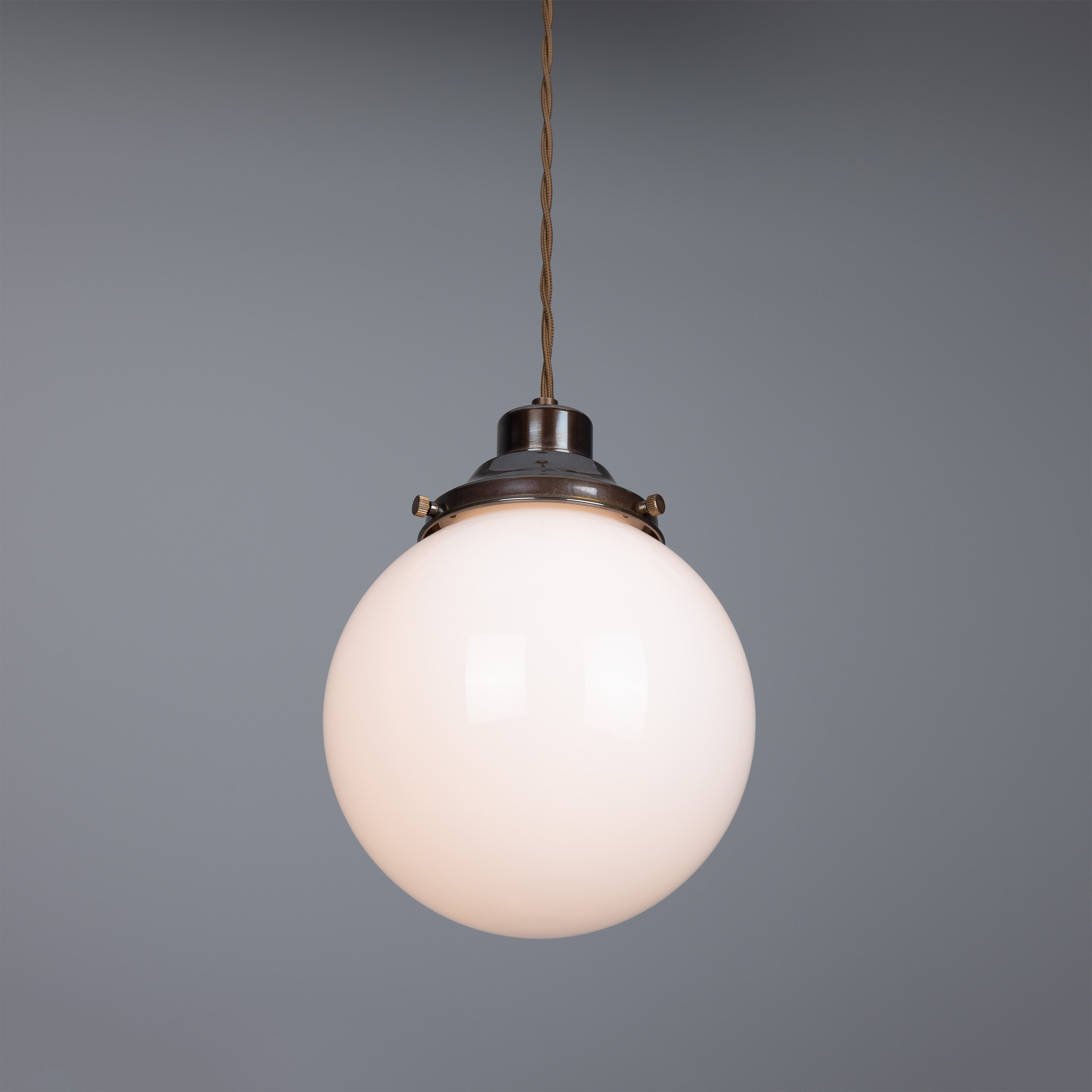 Opal Glass Globe Pendant Light, 20–30cm, 6 Finishes