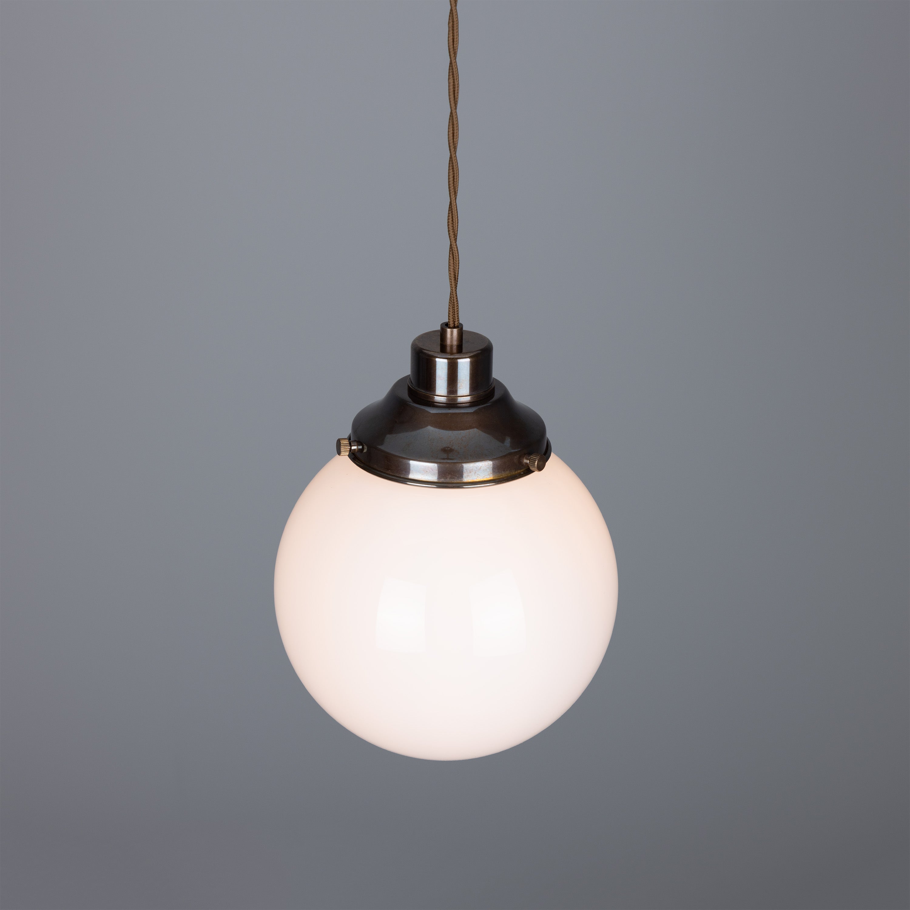 Opal Glass Globe Pendant Light, 20–30cm, 6 Finishes