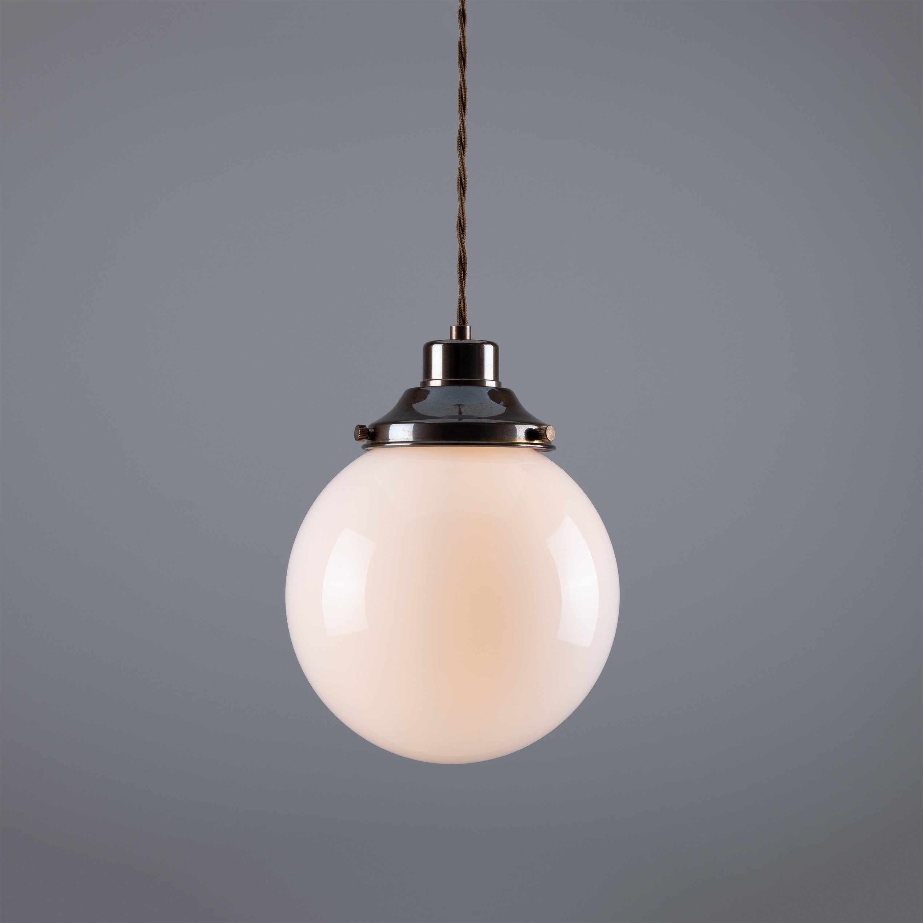 Opal Glass Globe Pendant Light, 20–30cm, 6 Finishes