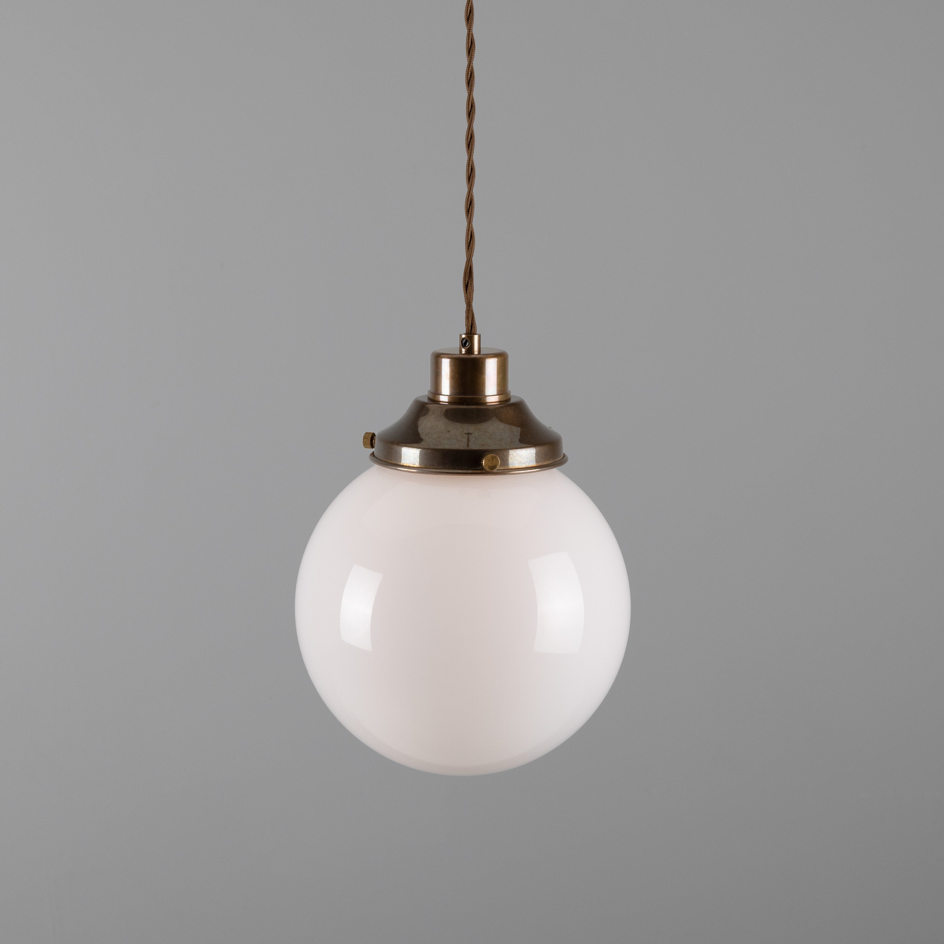 Opal Glass Globe Pendant Light, 20–30cm, 6 Finishes