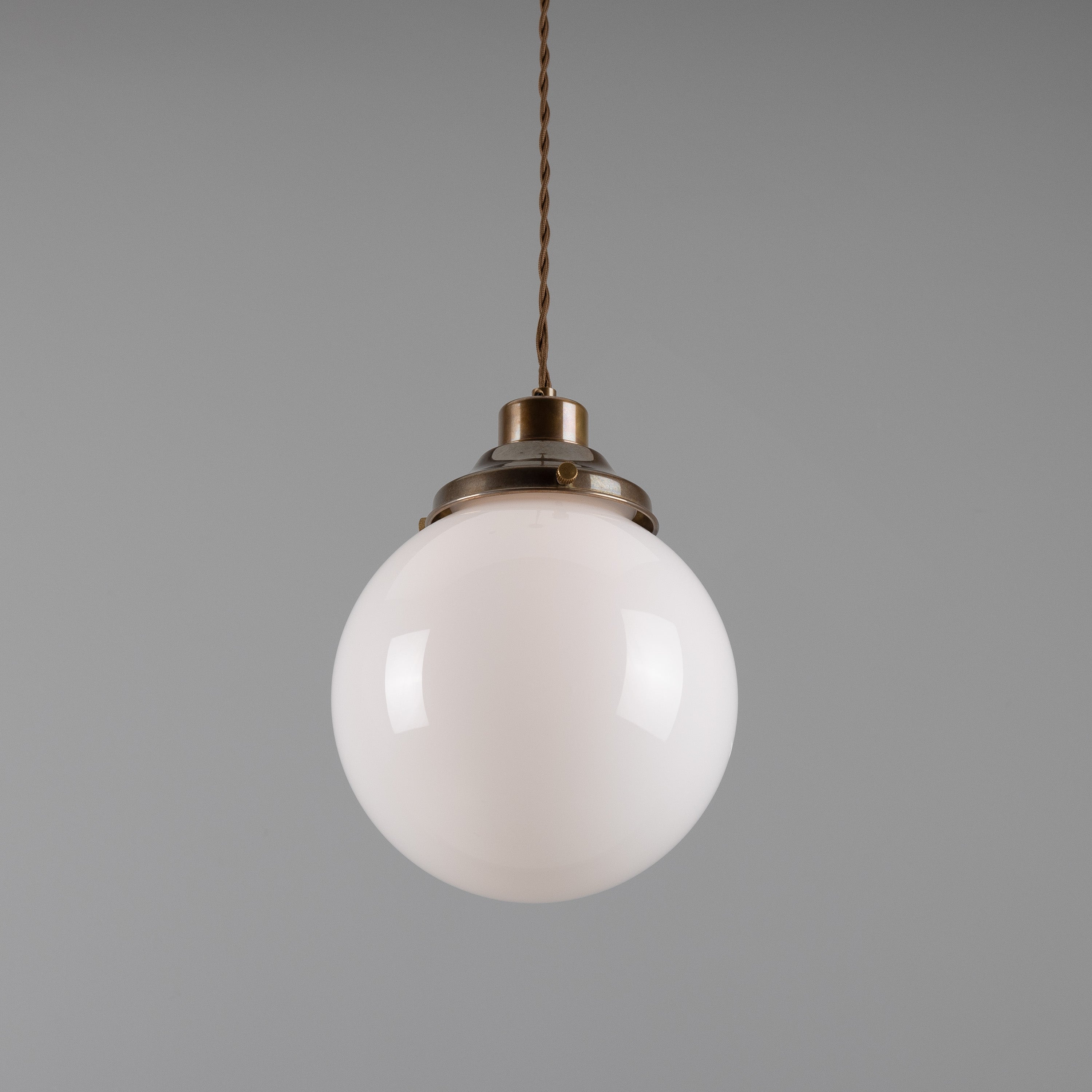 Opal Glass Globe Pendant Light, 20–30cm, 6 Finishes