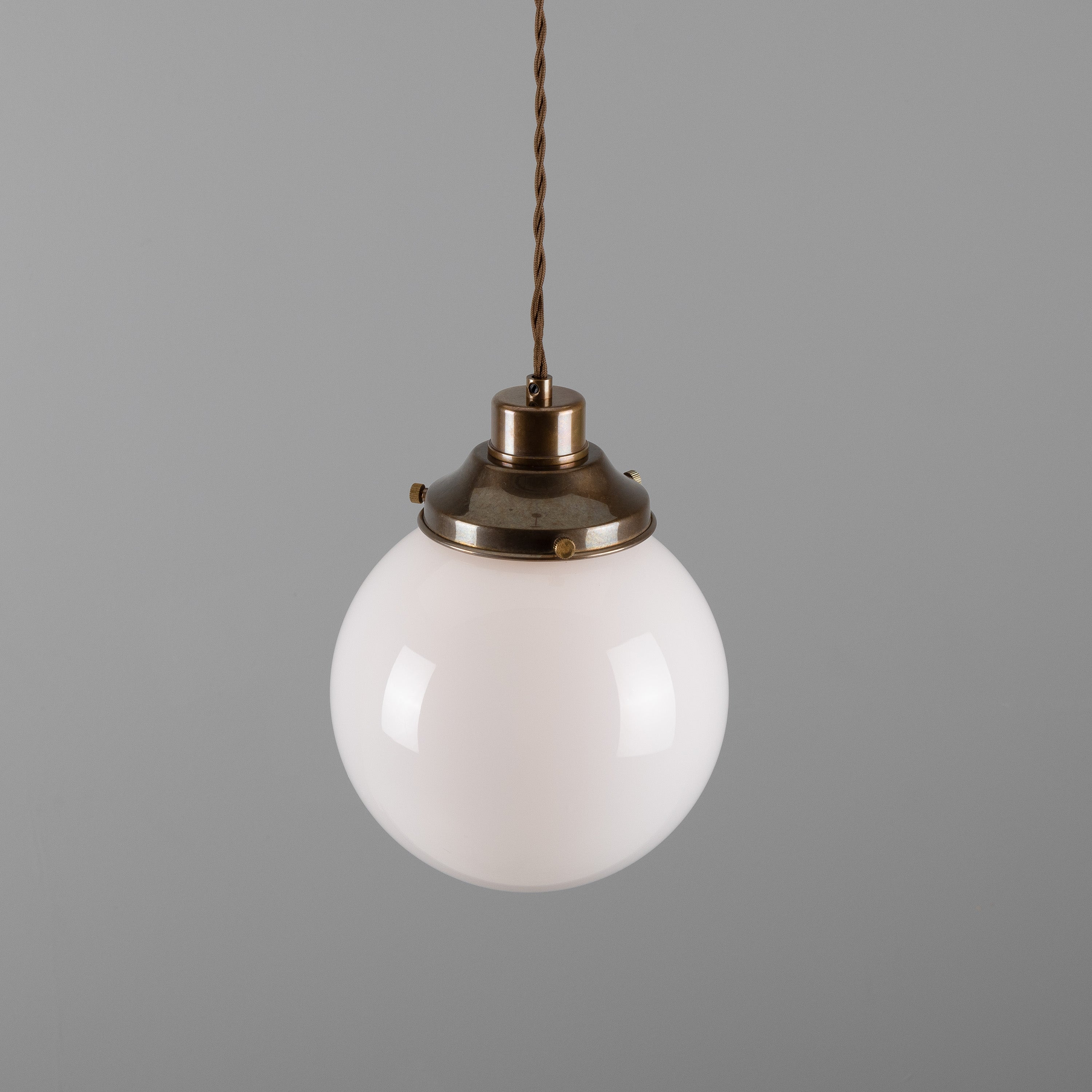 Opal Glass Globe Pendant Light, 20–30cm, 6 Finishes