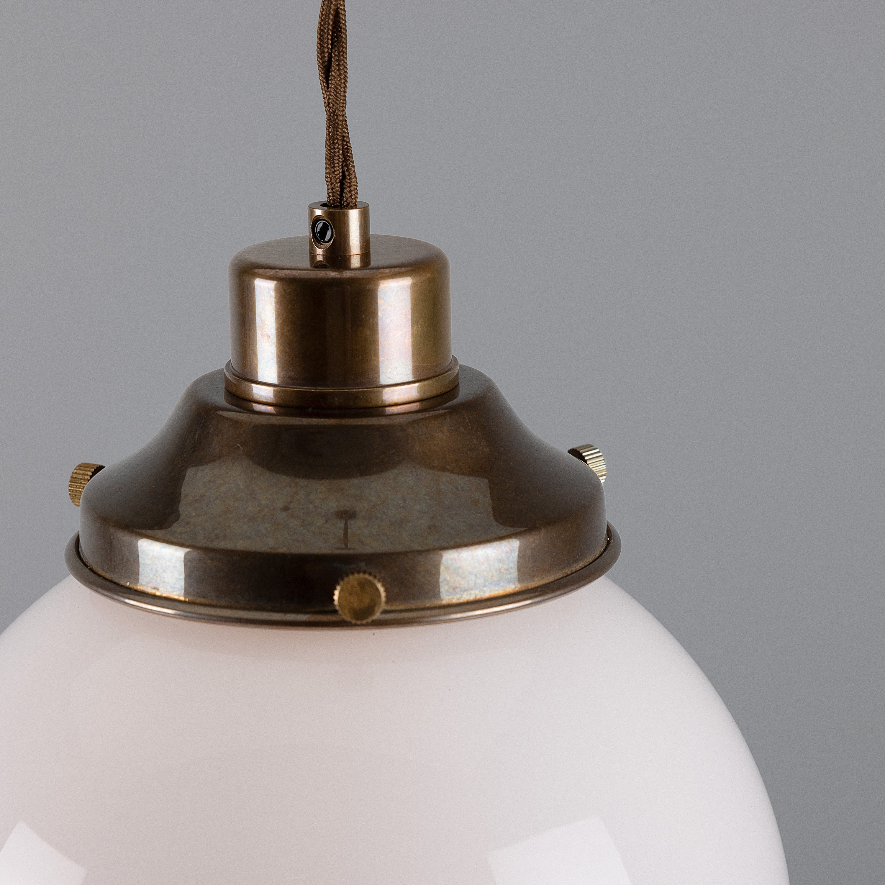 Opal Glass Globe Pendant Light, 20–30cm, 6 Finishes
