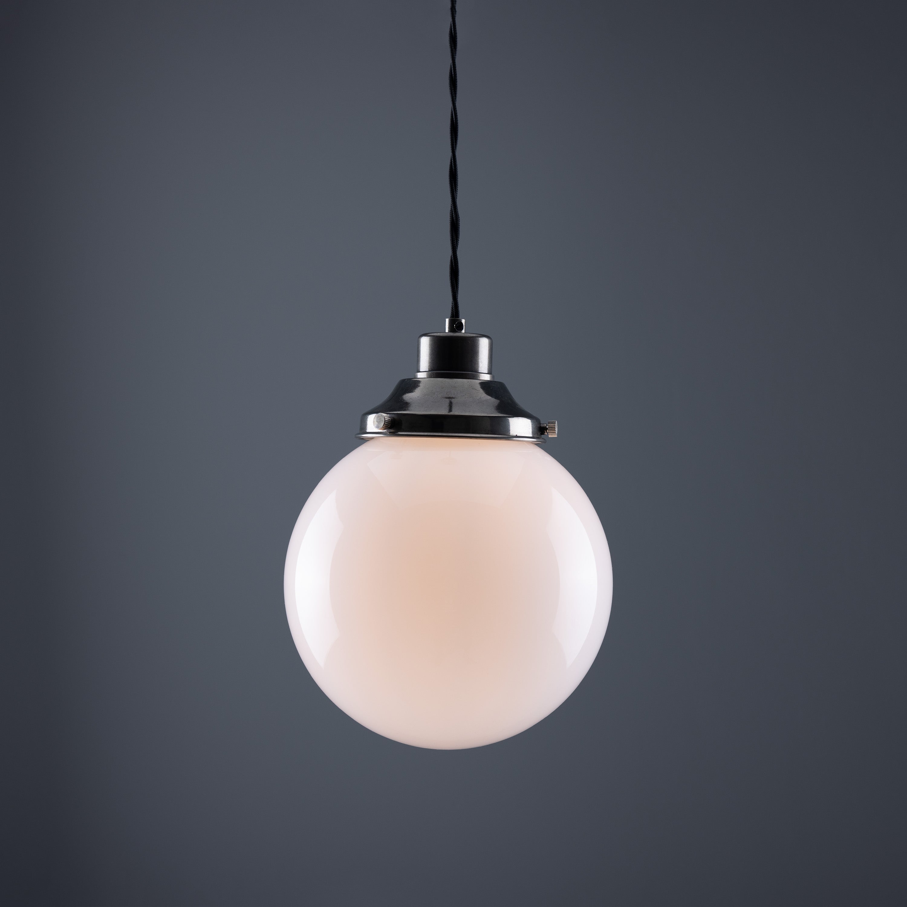 Opal Glass Globe Pendant Light, 20–30cm, 6 Finishes