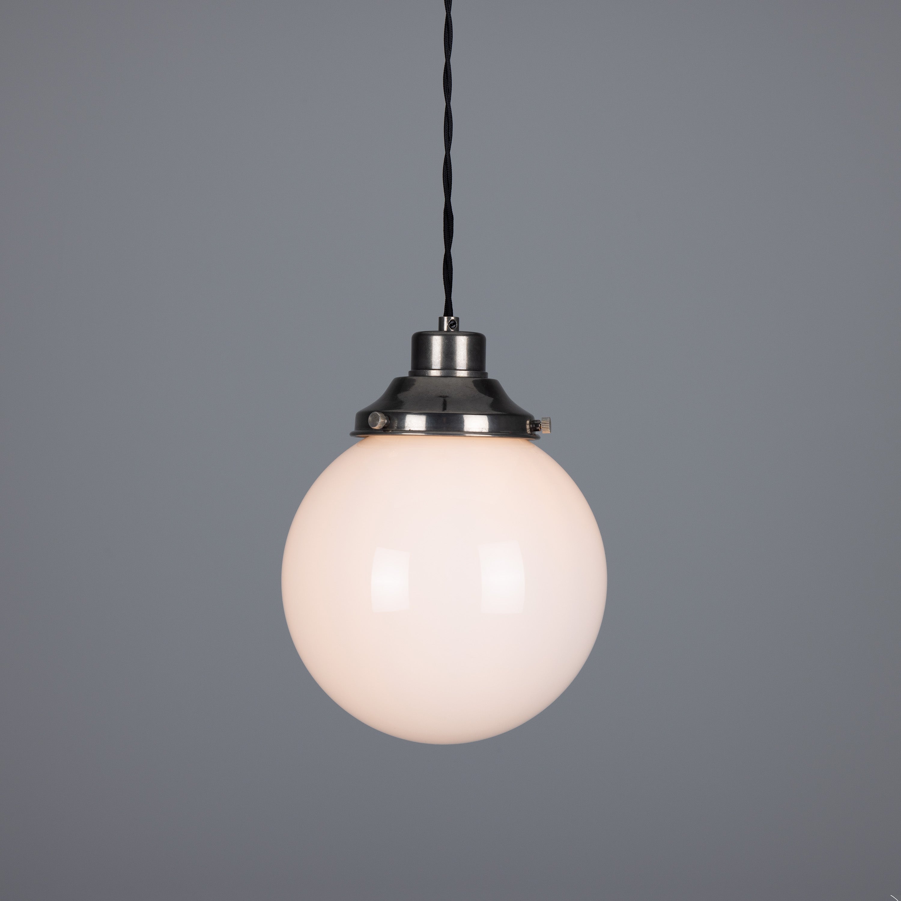 Opal Glass Globe Pendant Light, 20–30cm, 6 Finishes