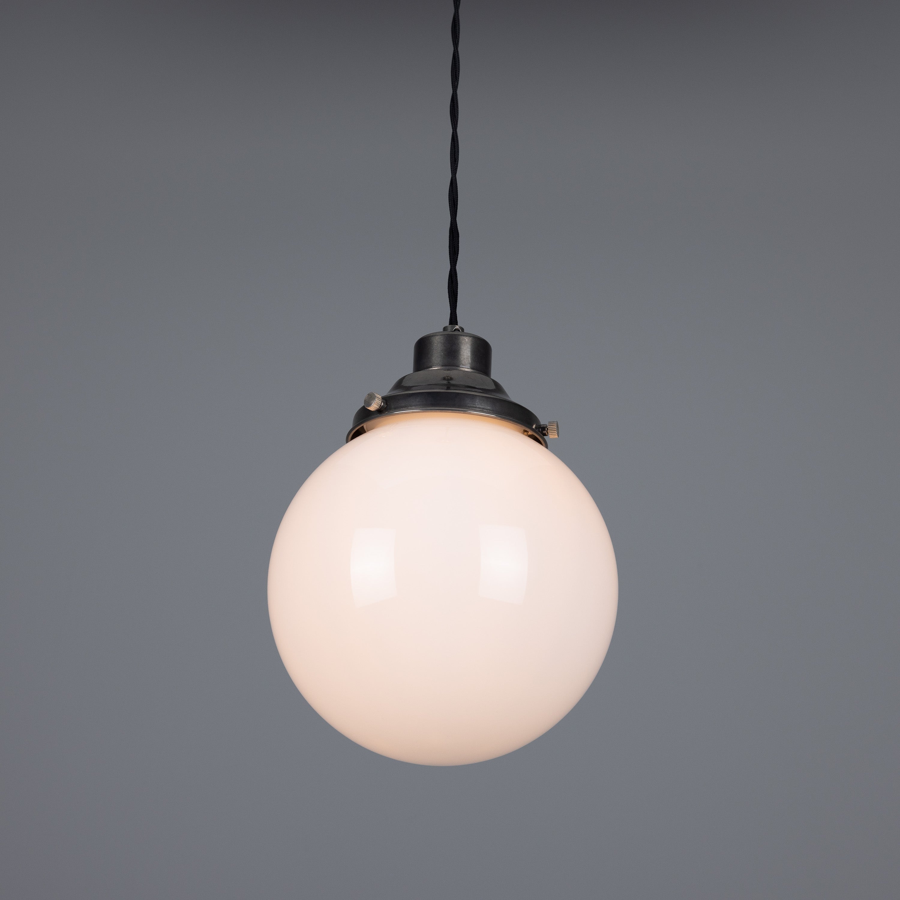 Opal Glass Globe Pendant Light, 20–30cm, 6 Finishes