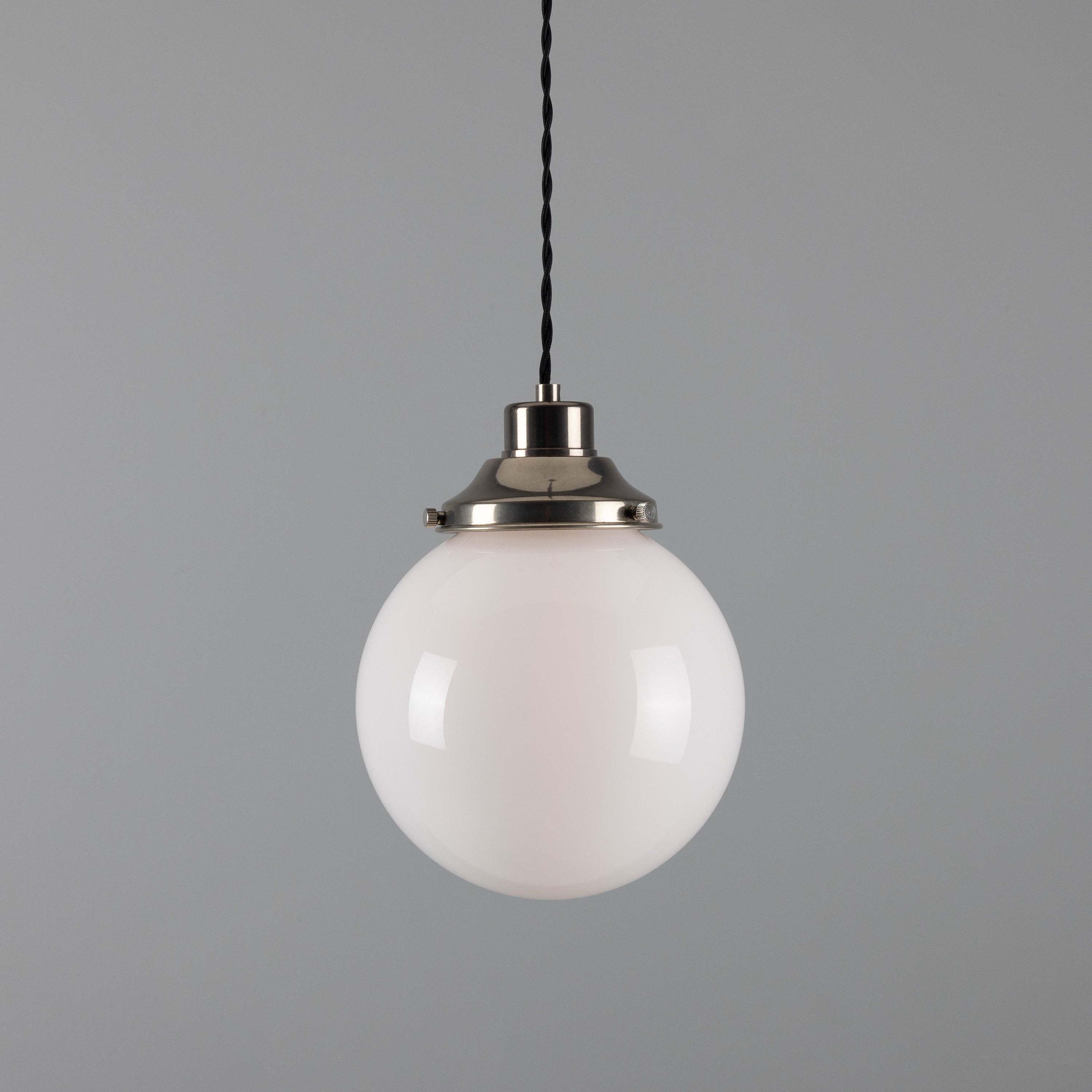 Opal Glass Globe Pendant Light, 20–30cm, 6 Finishes