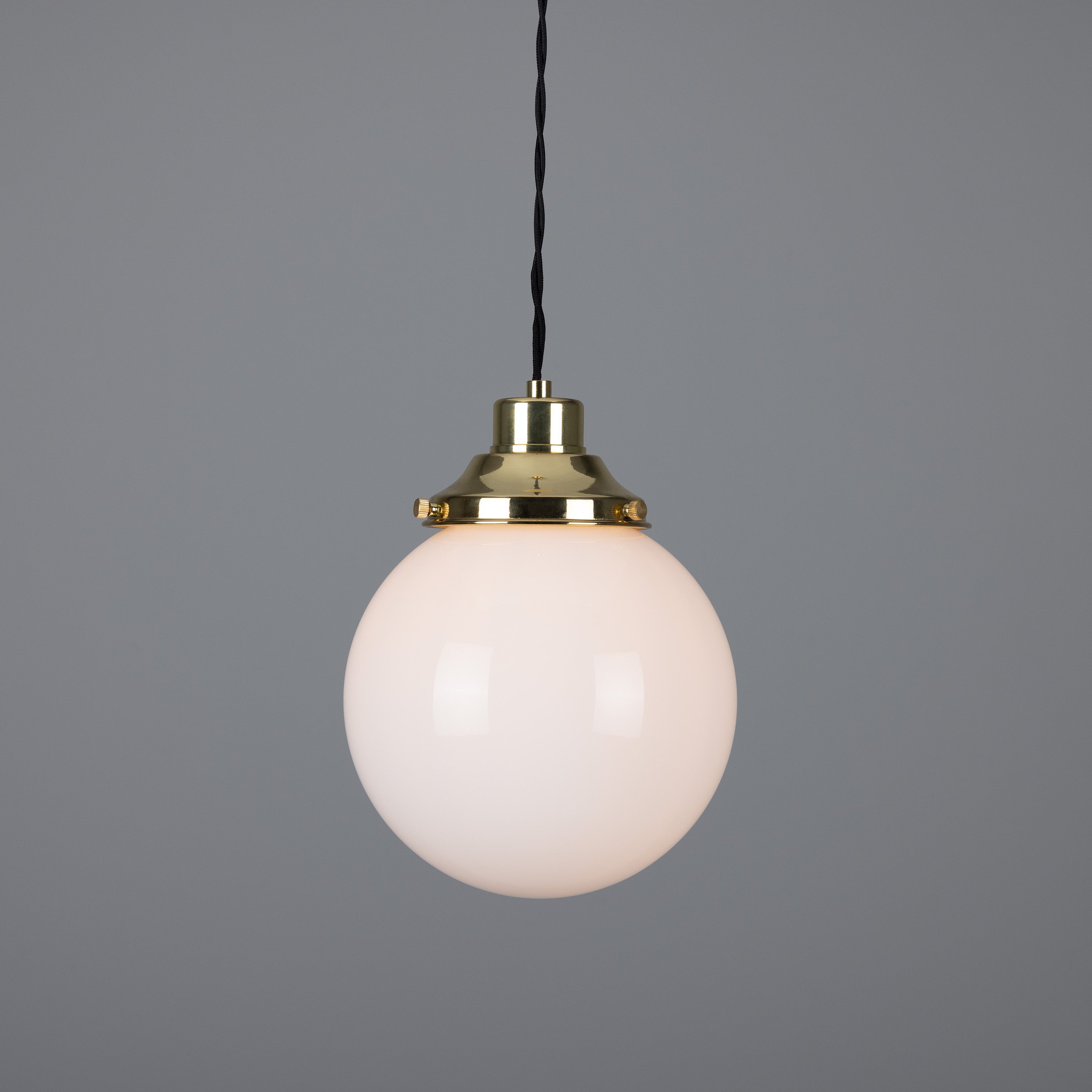 Opal Glass Globe Pendant Light, 20–30cm, 6 Finishes