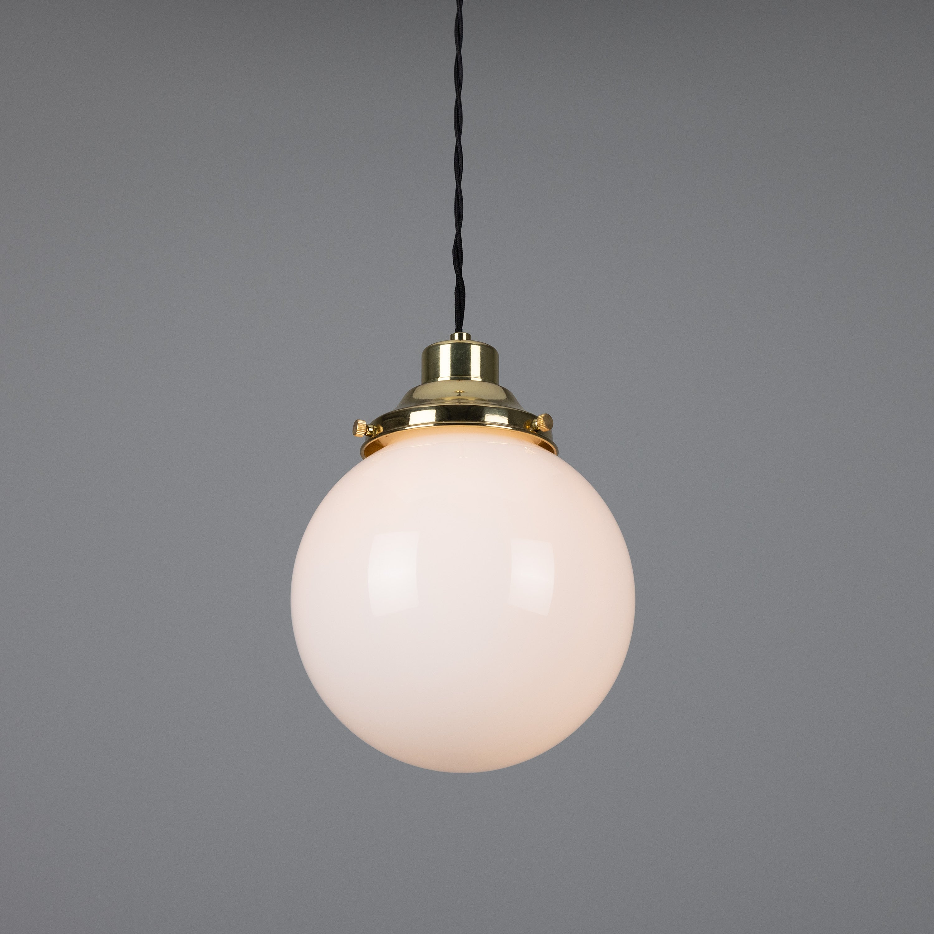 Opal Glass Globe Pendant Light, 20–30cm, 6 Finishes