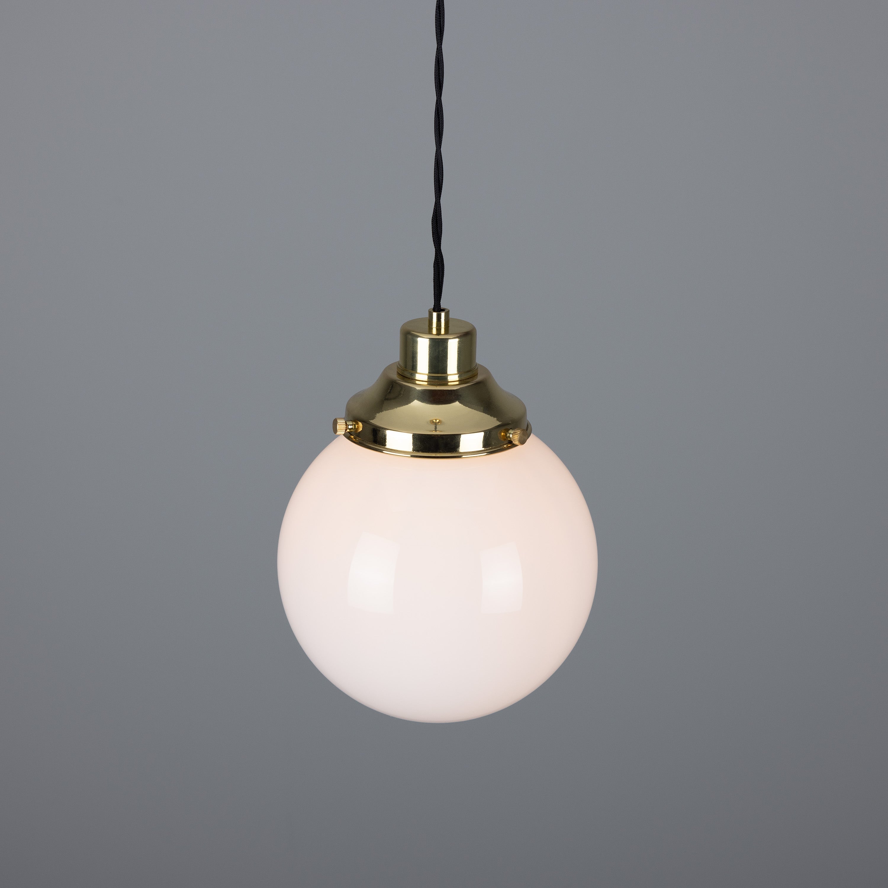 Opal Glass Globe Pendant Light, 20–30cm, 6 Finishes