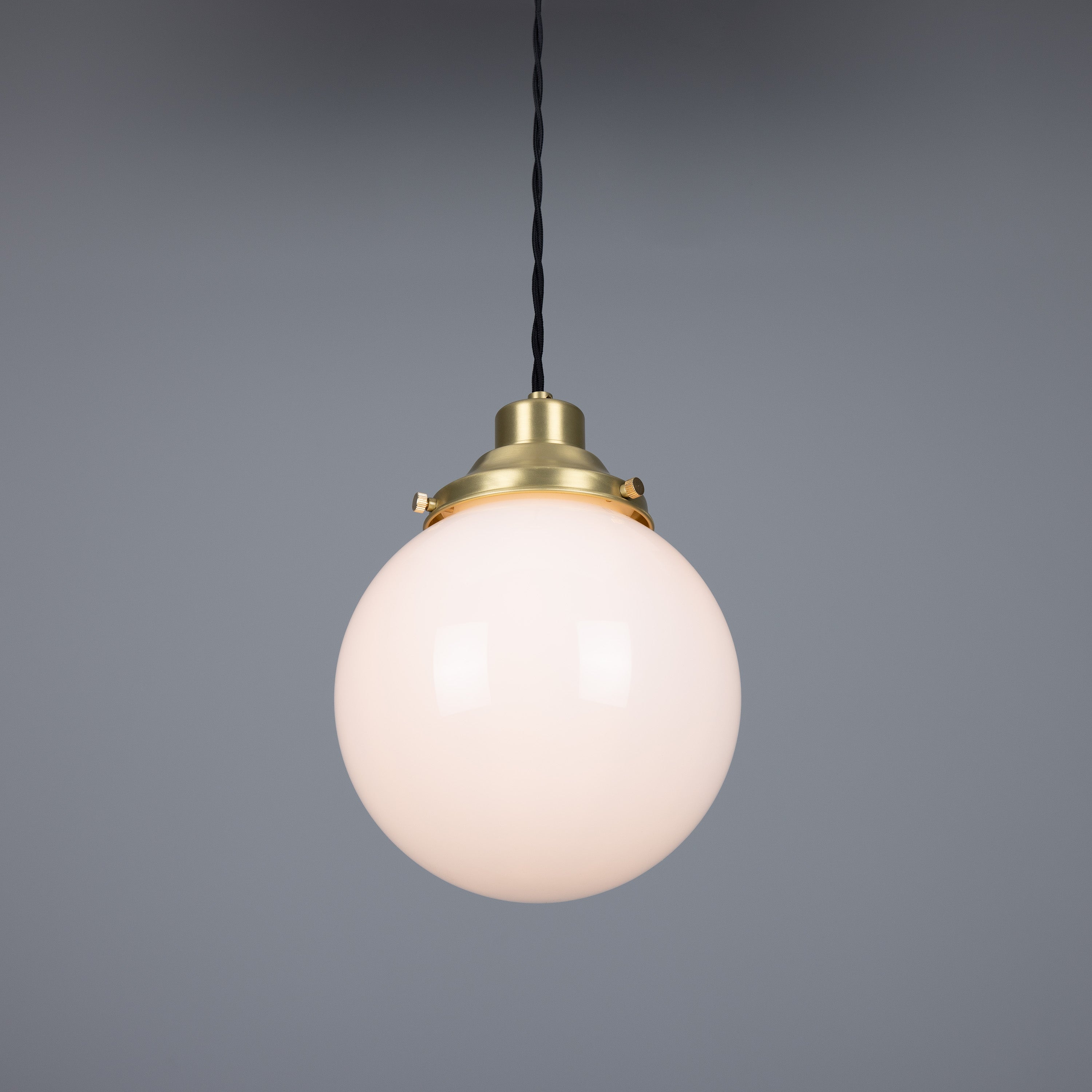 Opal Glass Globe Pendant Light, 20–30cm, 6 Finishes
