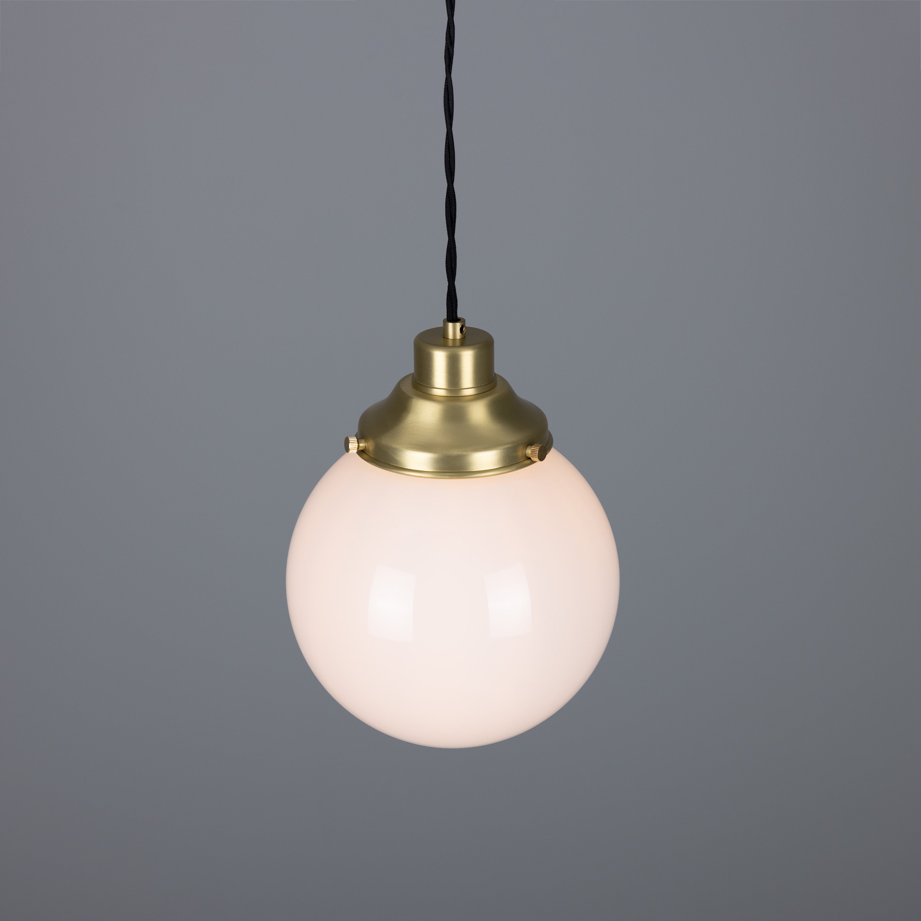 Opal Glass Globe Pendant Light, 20–30cm, 6 Finishes