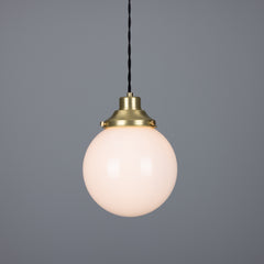 Opal Glass Globe Pendant Light, 20–30cm, 6 Finishes