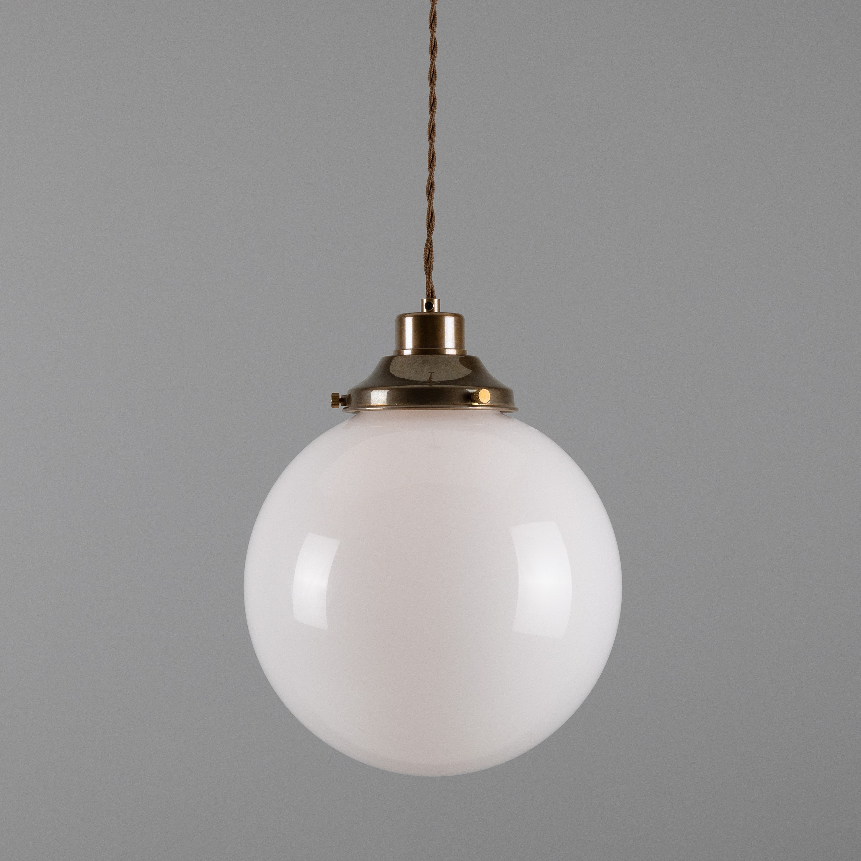Opal Glass Globe Pendant Light, 20–30cm, 6 Finishes