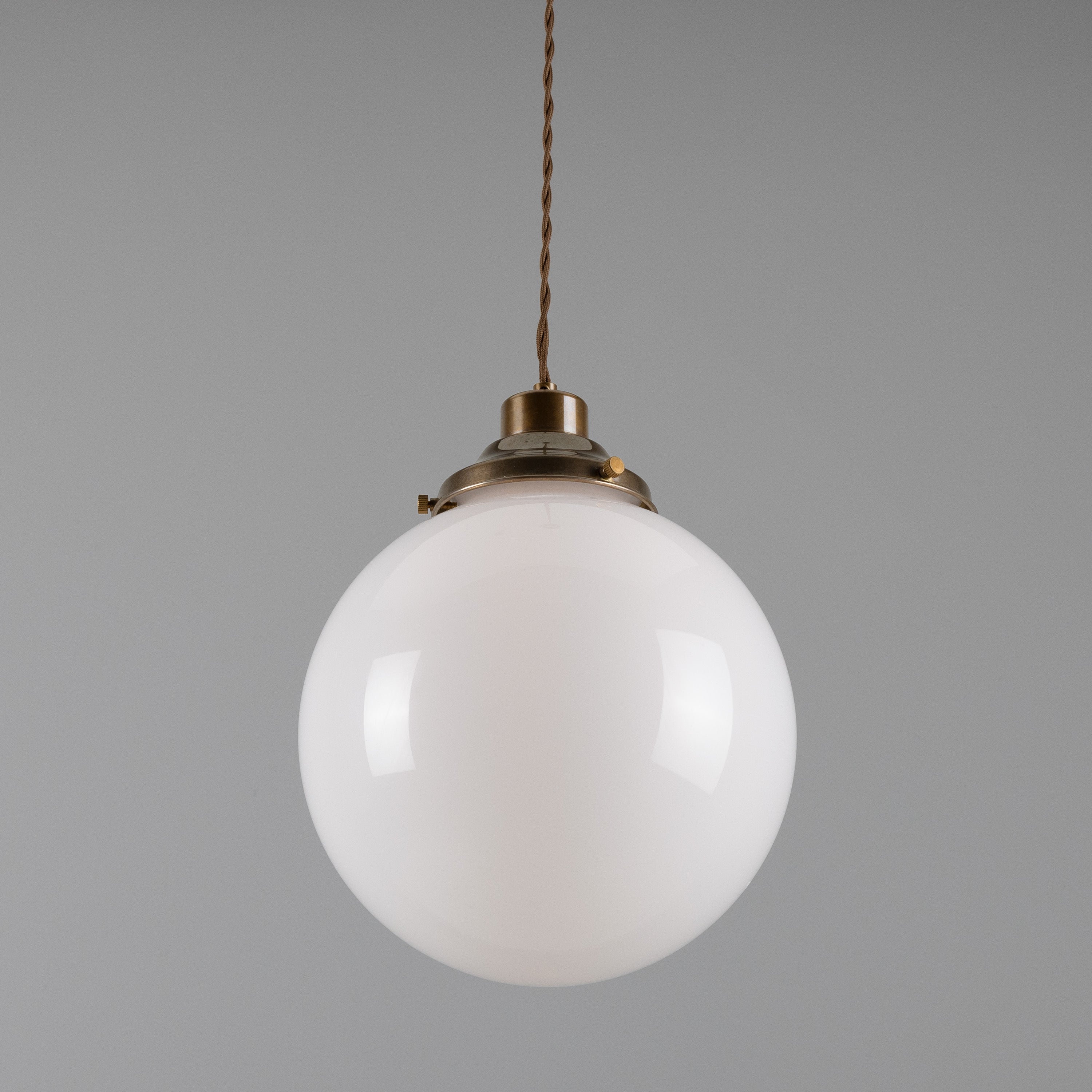 Opal Glass Globe Pendant Light, 20–30cm, 6 Finishes