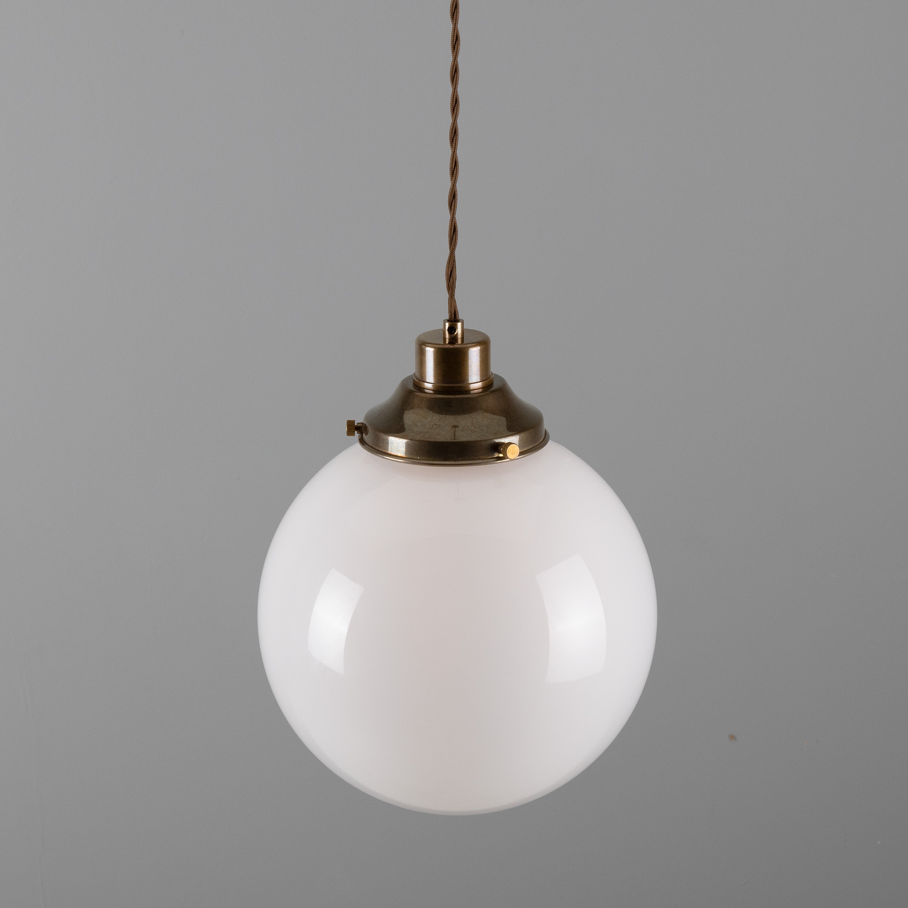 Opal Glass Globe Pendant Light, 20–30cm, 6 Finishes