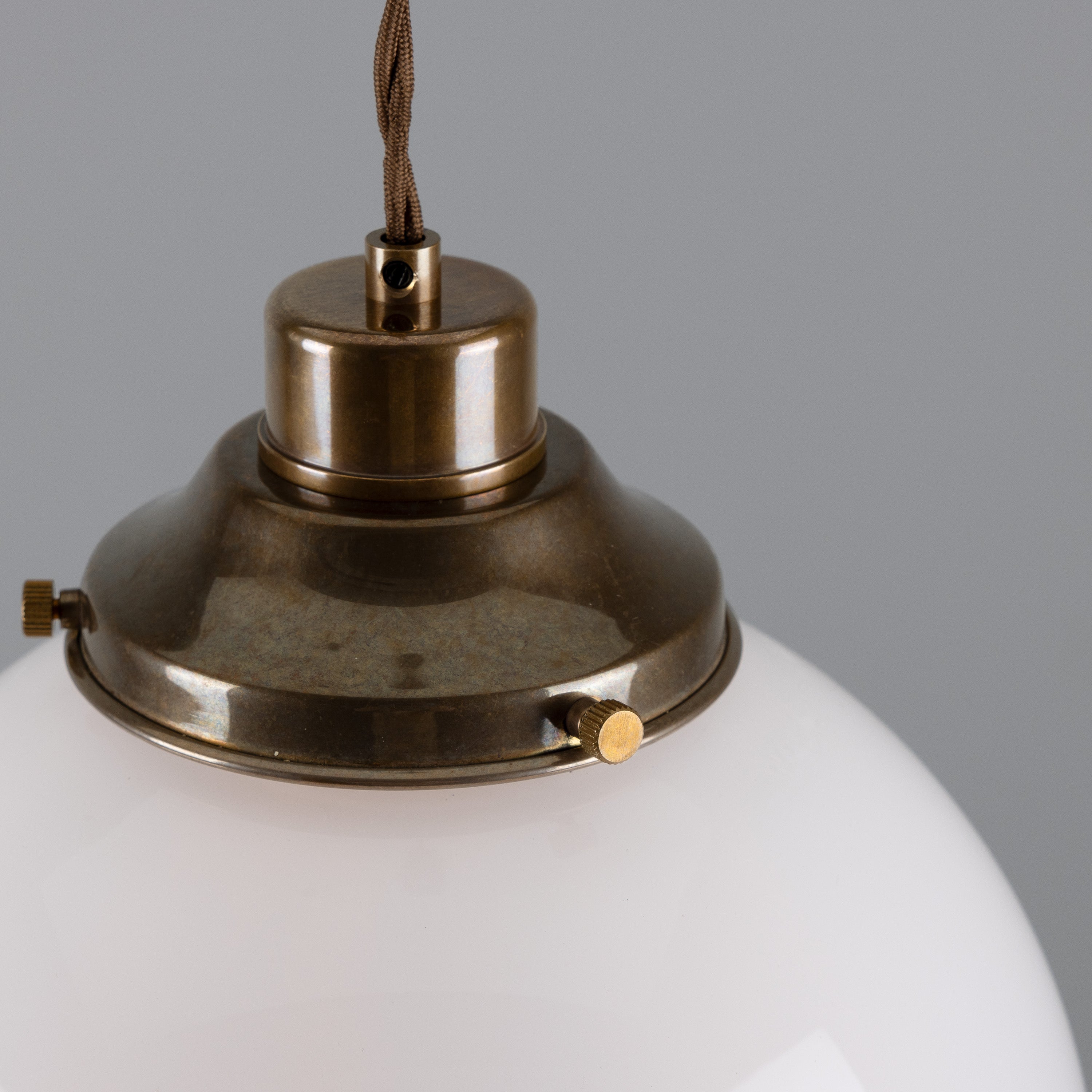 Opal Glass Globe Pendant Light, 20–30cm, 6 Finishes