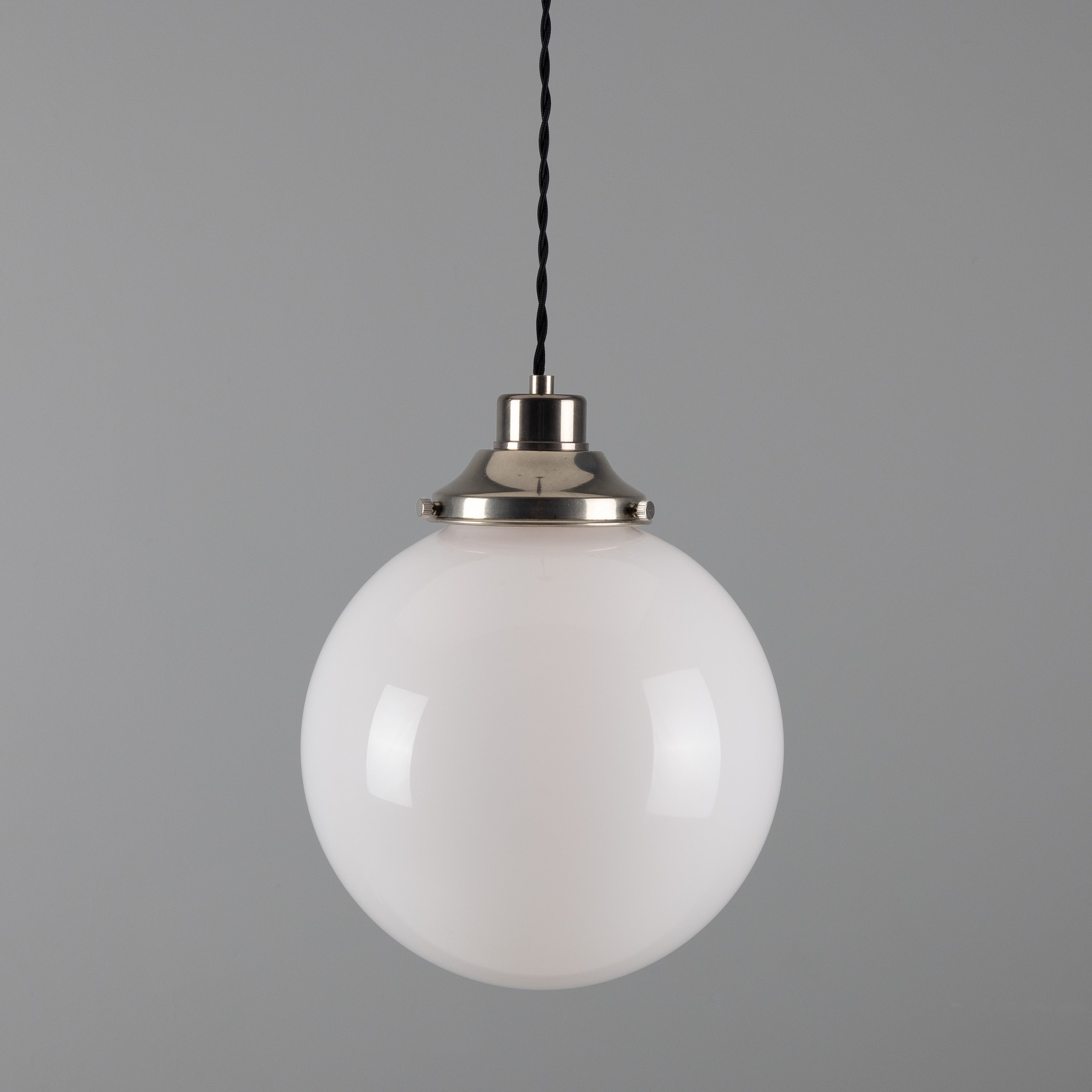 Opal Glass Globe Pendant Light, 20–30cm, 6 Finishes