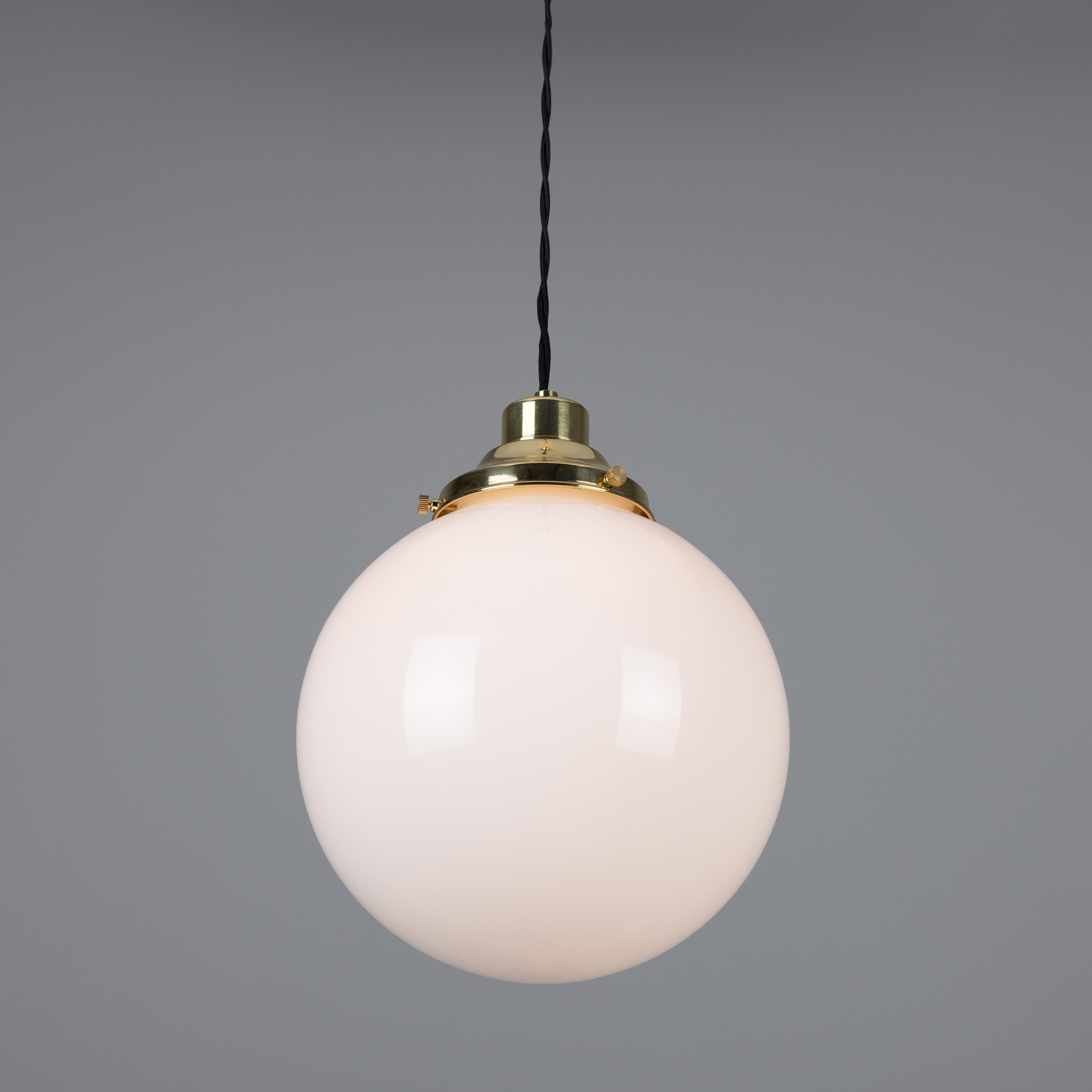 Opal Glass Globe Pendant Light, 20–30cm, 6 Finishes