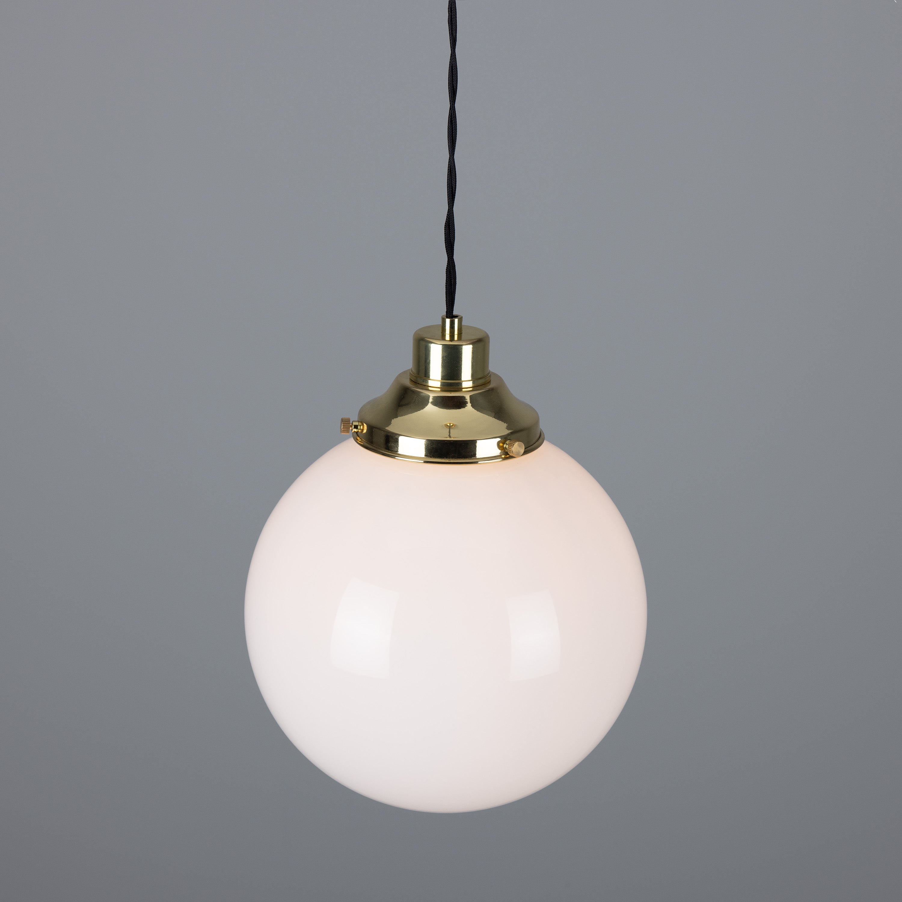 Opal Glass Globe Pendant Light, 20–30cm, 6 Finishes