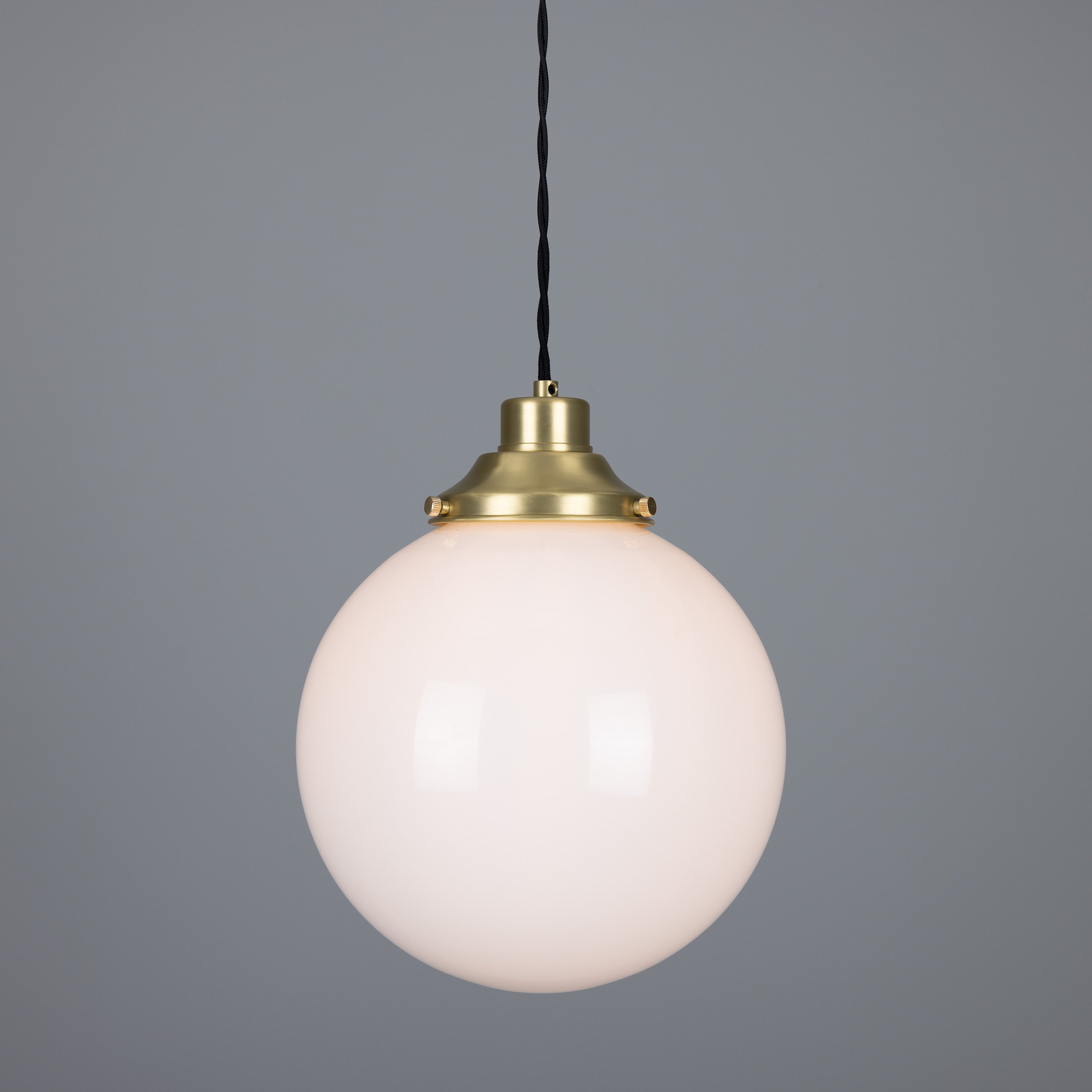 Opal Glass Globe Pendant Light, 20–30cm, 6 Finishes