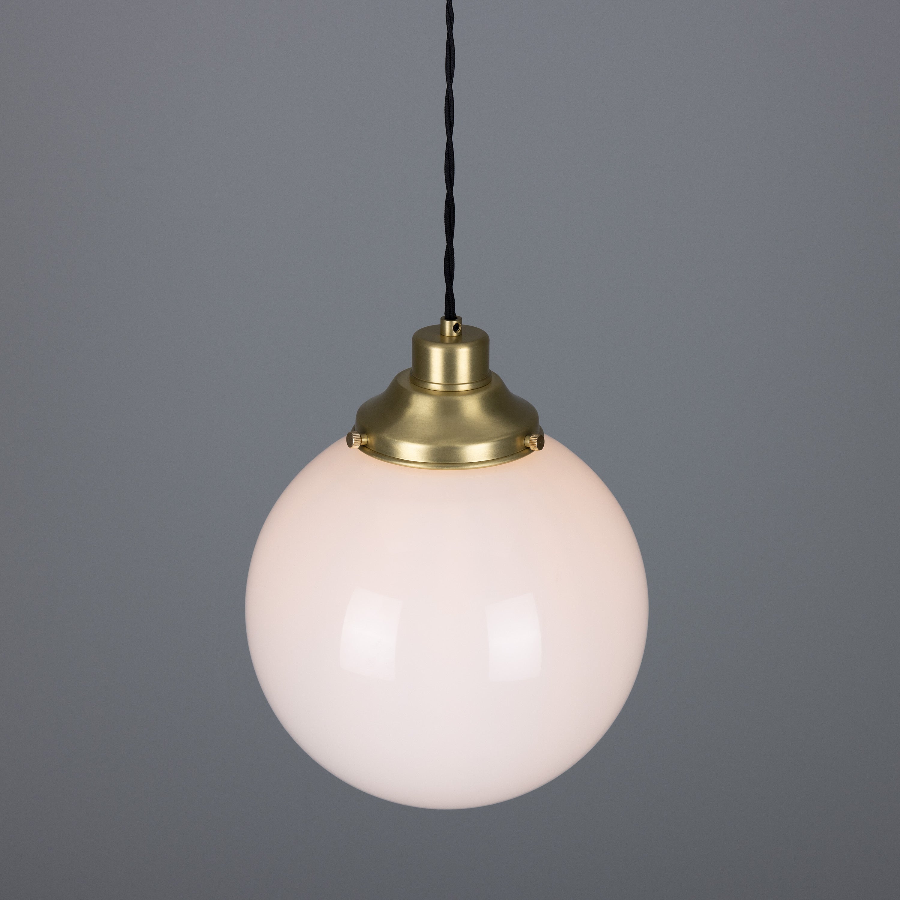 Opal Glass Globe Pendant Light, 20–30cm, 6 Finishes