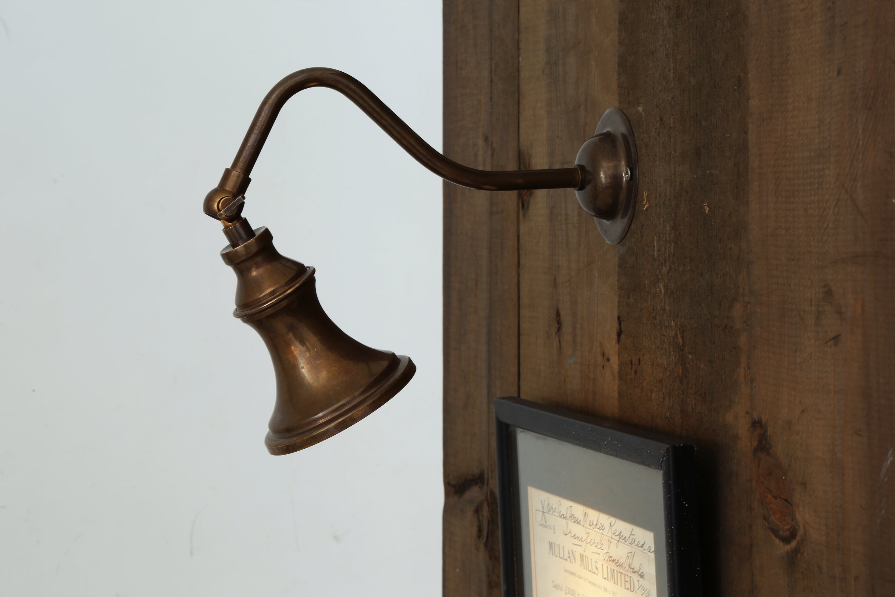 Adjustable Brass Wall Spotlight Solid Brass GU10 H18cm 4 Finishes