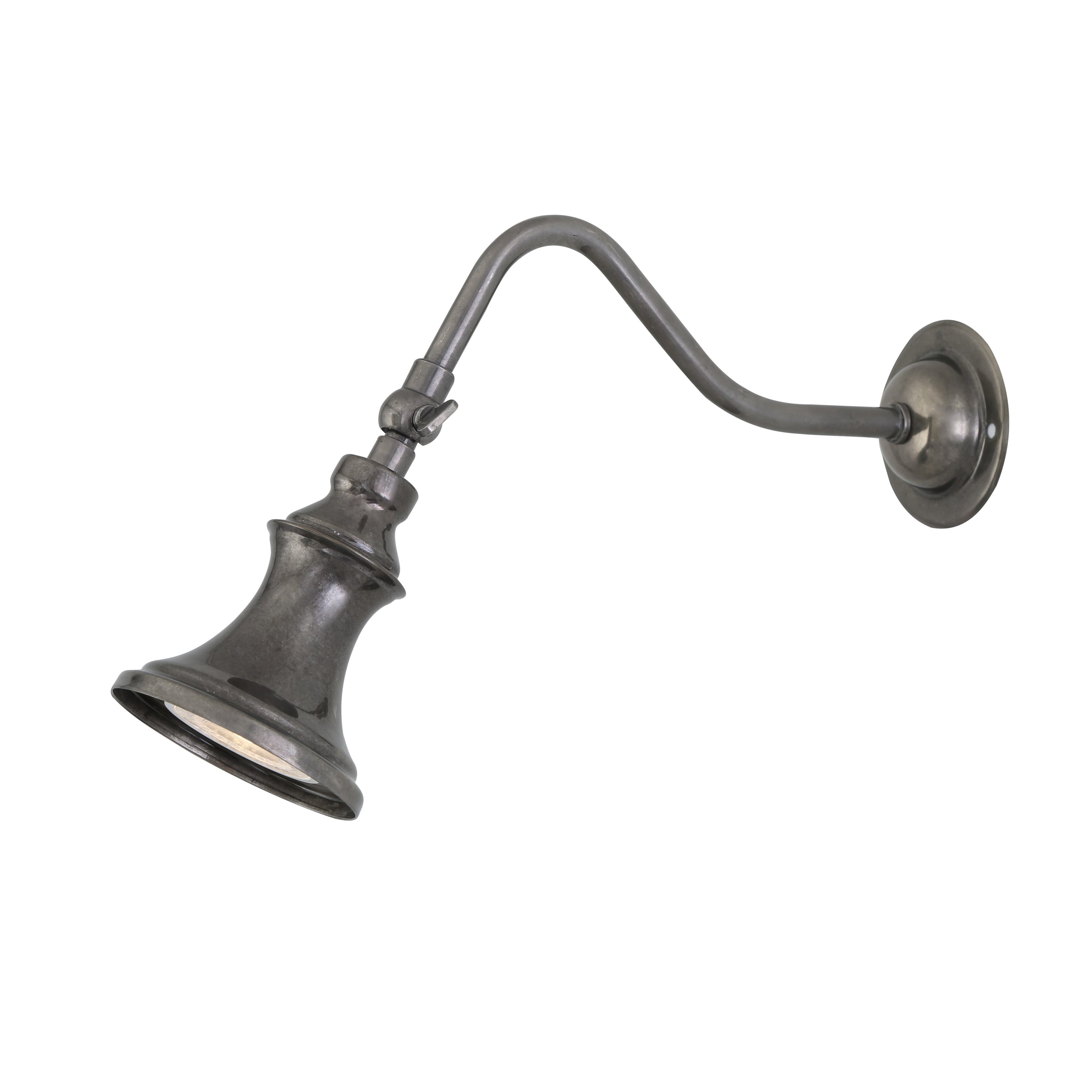Adjustable Brass Wall Spotlight Solid Brass GU10 H18cm 4 Finishes