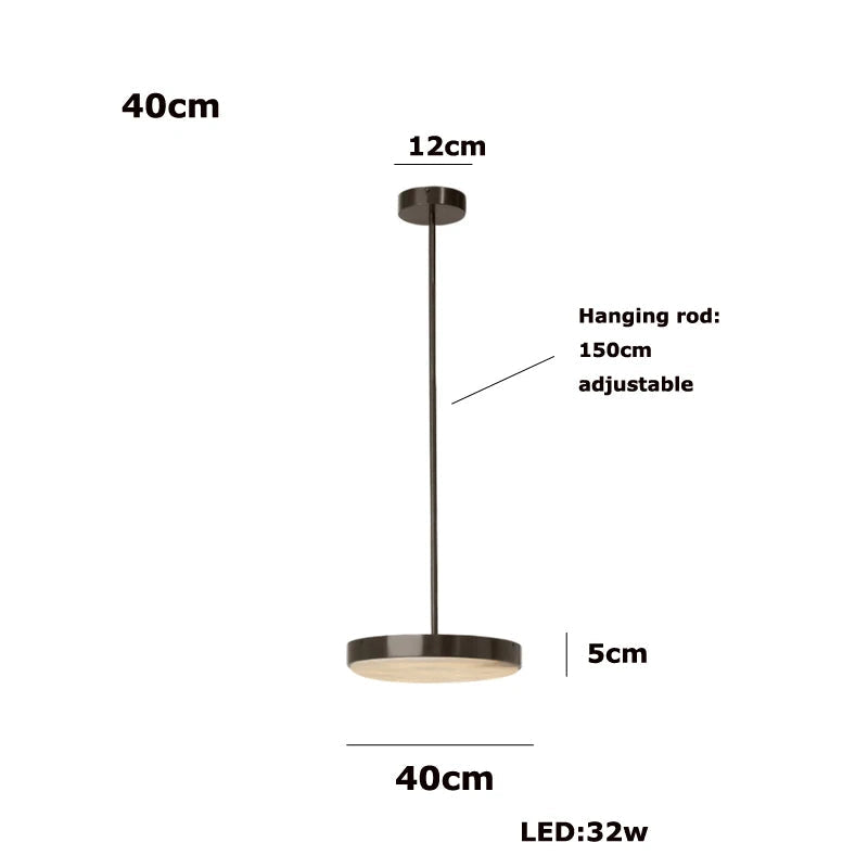 Marble & Metal Pendant Light LED IP65 — Gold & Black, S to XL