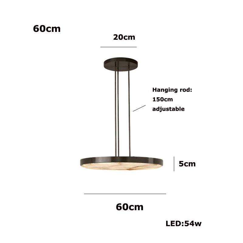 Marble & Metal Pendant Light LED IP65 — Gold & Black, S to XL