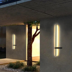 Linea — Black LED Wall Bar, IP65, Motion Sensor