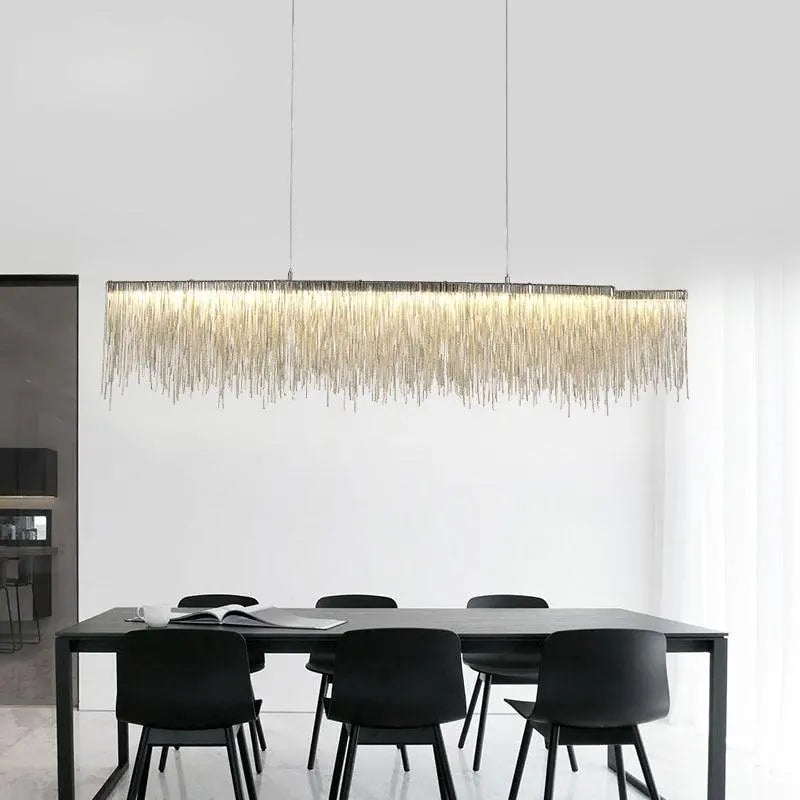 LED Teardrop Chandelier Aluminium Glass Chrome IP44 Warm or Cool White