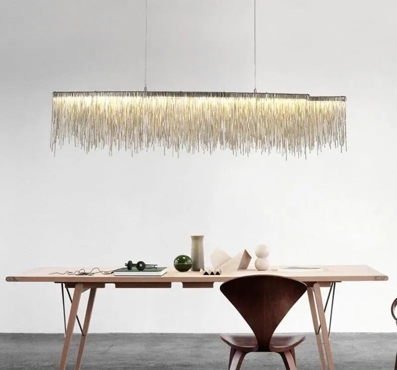 LED Teardrop Chandelier Aluminium Glass Chrome IP44 Warm or Cool White