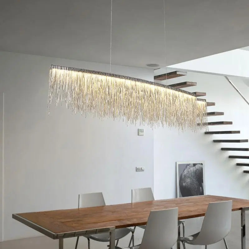 LED Teardrop Chandelier Aluminium Glass Chrome IP44 Warm or Cool White