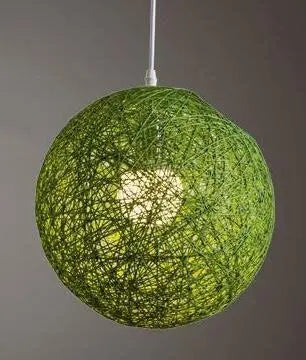 Vintage Rattan Pendant Light E27 4 Sizes 12 Colours