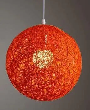 Vintage Rattan Pendant Light E27 4 Sizes 12 Colours