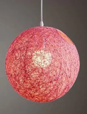 Vintage Rattan Pendant Light E27 4 Sizes 12 Colours