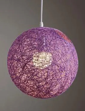 Vintage Rattan Pendant Light E27 4 Sizes 12 Colours