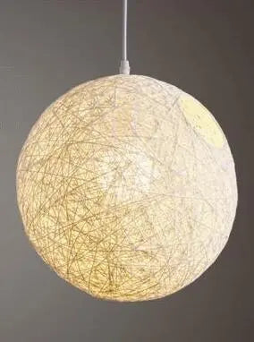 Vintage Rattan Pendant Light E27 4 Sizes 12 Colours