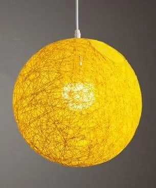 Vintage Rattan Pendant Light E27 4 Sizes 12 Colours