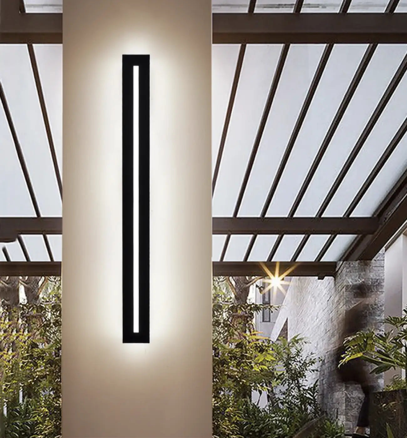 Slate — Black Aluminium LED Wall Bar, IP65, S to XXL