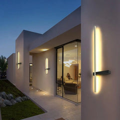 Linea — Black LED Wall Bar, IP65, Motion Sensor