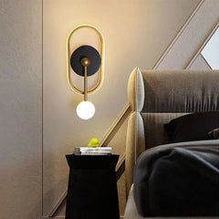 Geometric Iron Wall Sconce E27 Round Diamond Oval