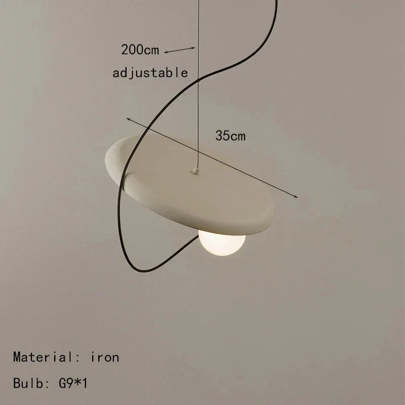 Opal Globe Metal Ring Pendant Light, 25–35 cm