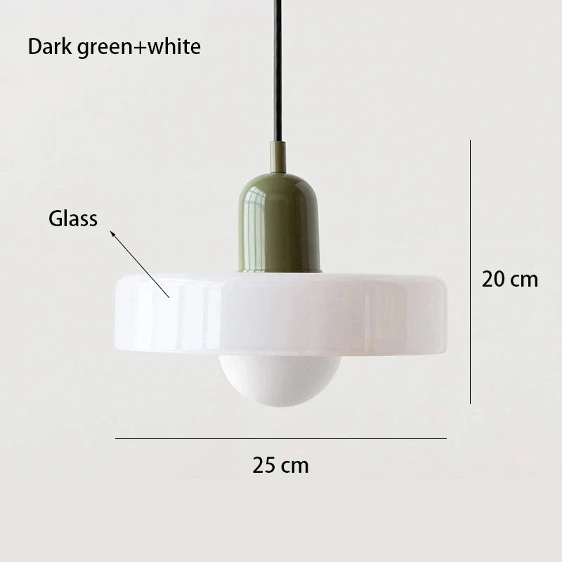 Nordic Retro Blown Glass Pendant Light E27 — 15 Colours