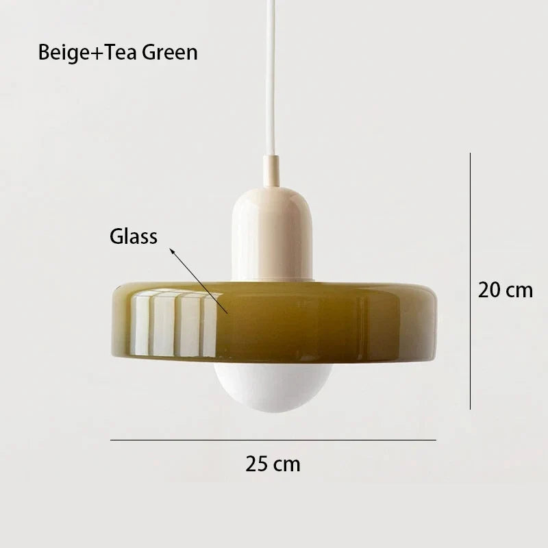 Nordic Retro Blown Glass Pendant Light E27 — 15 Colours