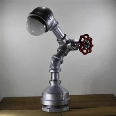 Small Industrial Desk Lamp Aged Brass E27 LED Included