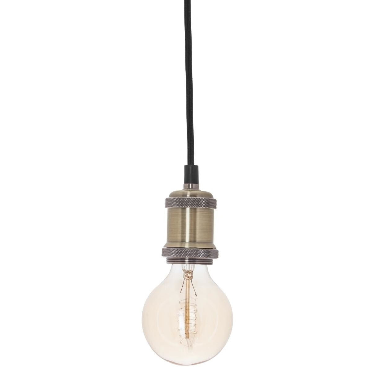 Small Industrial Pendant Light Iron E27 Brass Copper Silver Black